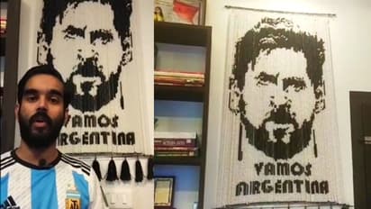 ഇതാ ഇവിടെയുണ്ട് 'മുത്തുമണി' മെസ്സി, കട്ട ആരാധകൻ വിപിൻരാജിന്റെ 36 ദിവസത്തെ പ്രയത്നം