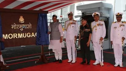 ದೇಶದ ಬತ್ತಳಿಕೆಗೆ ಕ್ಷಿಪಣಿ ನಾಶಕ ಯುದ್ಧನೌಕೆ ಮರ್ಮುಗೋವಾ: ರಕ್ಷಣಾ ಸಚಿವರಿಂದ ದೇಶಕ್ಕೆ ಸಮರ್ಪಣೆ