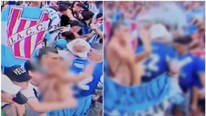 ആവേശം അടക്കാനായില്ല; വസ്ത്രമുരിഞ്ഞ് ആരവമുയർത്തി അർജന്റീന ആരാധിക; 'എട്ടിന്റെ പണി' വരുന്നു?