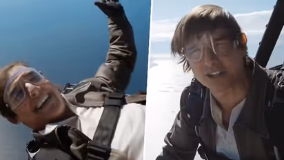 நன்றி சொல்வதற்காக விமானத்தில் இருந்து குதித்த டாம் குரூஸ்