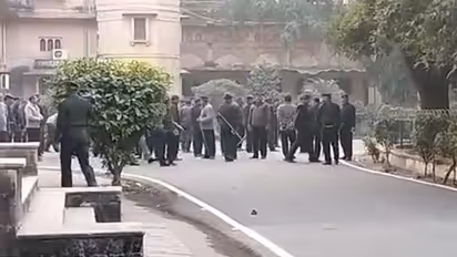 Violence breaks out at Allahabad University after argument over student entry; stones thrown, bike set on fire