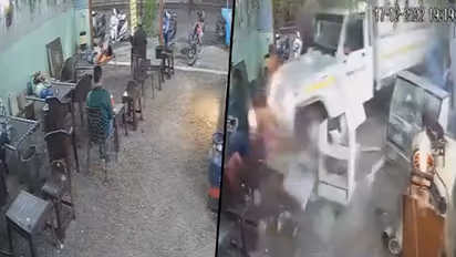 Watch: Speeding Mahindra Bolero crashes into dhaba in Surat; several injured 