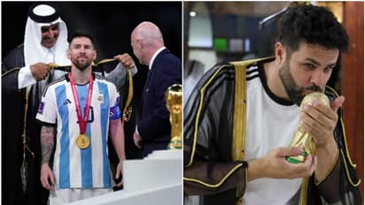 ലിയോണല്‍ മെസിയെ ഖത്തര്‍ അമീര്‍ അണിയിച്ച ബിഷ്ത് വന്‍ ഹിറ്റ്; കടയ്ക്ക് മുന്നില്‍ ആളുകളുടെ ക്യൂ!