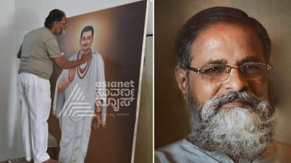 ಸುವರ್ಣ‌ಸೌಧದಲ್ಲಿ ಗಮನ ಸೆಳೆಯುತ್ತಿರುವ ವಿಜಯಪುರದ ಕಡೇಮನಿ ಬಿಡಿಸಿದ ವಿಶ್ವಗುರು ವರ್ಣಚಿತ್ರ