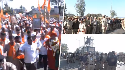 Karnataka: Panchamasali Lingayat community members hold footmarch in Belagavi; demands more reservation seats