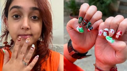ക്രിസ്മസ് നെയിൽ ആർട്ട് ചെയ്ത് ഇറാ ഖാന്‍; ചിത്രം വൈറല്‍ 