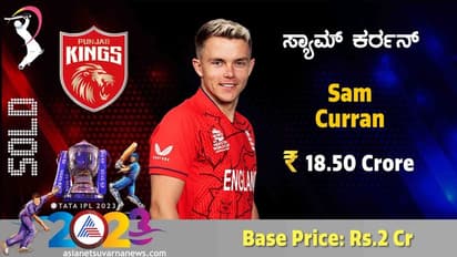 IPL Auction 2023 ಐಪಿಎಲ್ ಹರಾಜು ಇತಿಹಾಸದಲ್ಲಿ ದಾಖಲೆ, 18.50 ಕೋಟಿ ರೂ 'ಸ್ಯಾಮ್' ಸೇಲ್!