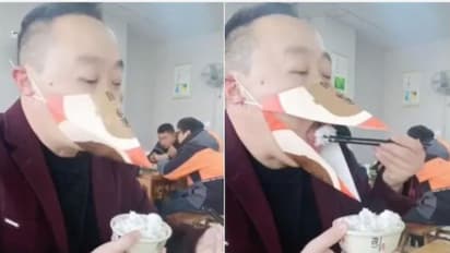 പുതിയ ട്രെന്ഡ് 'കൊക്ക് മാസ്ക്'; കൊവിഡ് വീണ്ടും സജീവമാകുന്നതിനിടെ ചിരിപ്പിക്കും വീഡിയോ