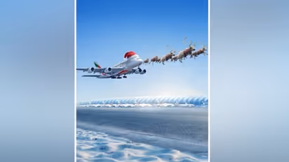 Emirates Christmas post showing Airbus 'wearing' Santa hat with reindeers goes viral