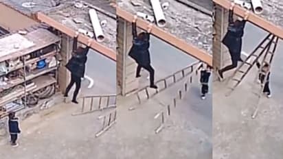 ದೊಡ್ಡ ಅನಾಹುತದಿಂದ ಅಮ್ಮನ ರಕ್ಷಿಸಿದ ಪುಟಾಣಿ... ವಿಡಿಯೋ ವೈರಲ್