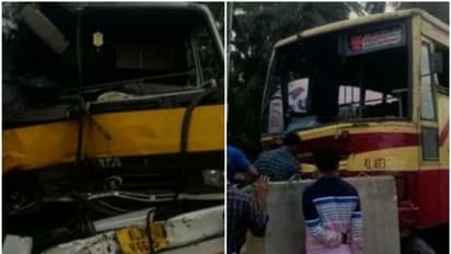 കെഎസ്ആർടിസി ബസും ലോറിയും കൂട്ടിയിടിച്ച് 15 പേർക്ക് പരിക്ക്