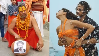 'പഠാൻ' വിവാദം: ഷാരൂഖിന് ശേഷക്രിയ ചെയ്ത് വിവാദ സന്യാസി