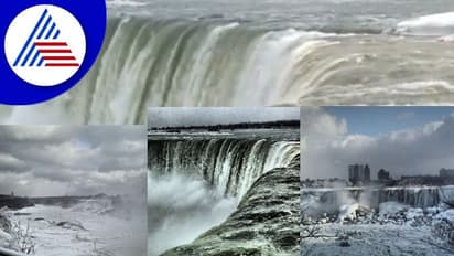 ಮಂಜುಗಡ್ಡೆಯಾಗಿ ಬದಲಾದ ನಯಾಗಾರ ಫಾಲ್ಸ್: ಫೋಟೋಸ್ ವೈರಲ್ 