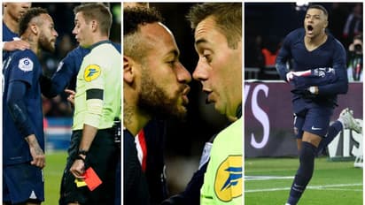 നെയ്മറിന് ചുവപ്പ് കാർഡ്, ഓൺ ഗോൾ, നിരാശയിലേക്ക് വീണ് പിഎസ്ജി; ഒടുവിൽ എംബാപ്പെയിലൂടെ ആശ്വാസ ജയം