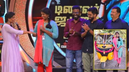 பெண் ஓட்டுனருக்கு ஆட்டோ பரிசளித்த இன்ப அதிர்ச்சி கொடுத்த 'டிரைவர் ஜமுனா' படக் குழு! குவியும் பாராட்டு!