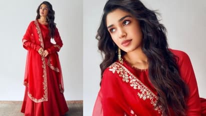 ఎరుపెక్కిన ఆకాశం లాగా మెస్మరైజ్ చేస్తున్న కృతి శెట్టి.. అమేజింగ్ పిక్స్ వైరల్ 