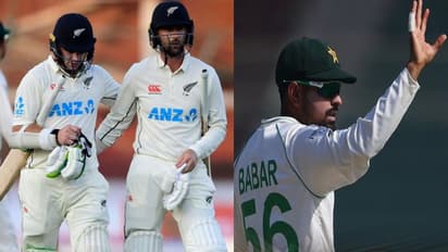 வெறித்தனமா இலக்கை விரட்டிய நியூசிலாந்து..! பாகிஸ்தானுக்கு கைகொடுத்த வெதர்.. முதல் டெஸ்ட் போட்டி டிரா