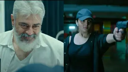 പൊലീസോ ? കൊള്ളക്കാരനോ ? മാസായി അജിത്, ബോൾഡ് ലുക്കിൽ മഞ്ജു വാര്യർ; 'തുനിവ്' ട്രെയിലർ