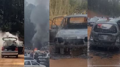 മൂന്നാറില് വിനോദ സഞ്ചാരികള് സഞ്ചരിത്ത കാറിന് തീ പിടിച്ചു, ഇറങ്ങിയോടി യാത്രക്കാര്