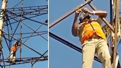 'എങ്ങനെ കണ്ടില്ലെന്ന് നടിക്കും?'; പൊലീസുകാരന്റെ സാഹസികതയ്ക്ക് സല്യൂട്ട്