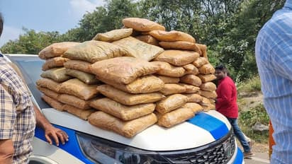 மீன் வண்டியில் 200 கிலோ கஞ்சா: மடக்கிப் பிடித்த கோவை போலீஸ்