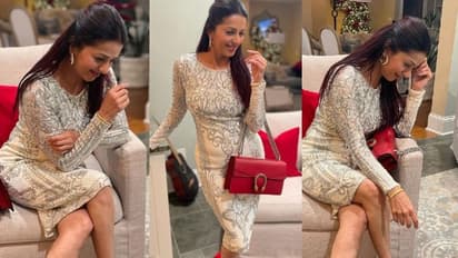 అమ్మాయే సన్నగా అరనవ్వే నవ్వగా.. సిగ్గు మొగ్గలేస్తున్న భూమిక, 40 ప్లస్ లో కూడా కాకరేపుతున్న ఖుషి బ్యూటీ  