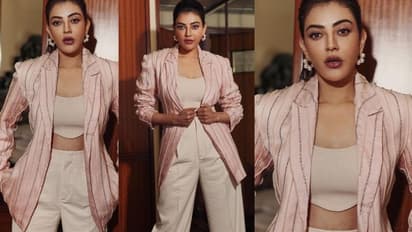 పెదవుల అందంతో మైకం తెప్పిస్తున్న కాజల్.. కోట్ విప్పేస్తూ పరువాల ప్రదర్శన 