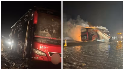 സൗദി അറേബ്യയിൽ ഓടിക്കൊണ്ടിരുന്ന ബസിന് തീപിടിച്ചു