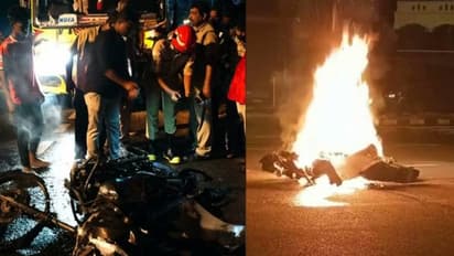 തിരുവനന്തപുരത്ത് വാഹനാപകടത്തിൽ യുവാവിന് ദാരുണാന്ത്യം, വലിച്ചിഴച്ച ബൈക്കിന് തീപിടിച്ചു