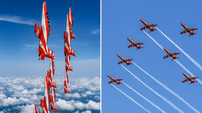 'With love, the 9...': Picture of IAF's Surya Kiran Aerobatic Team goes viral; leave netizens mesmerised