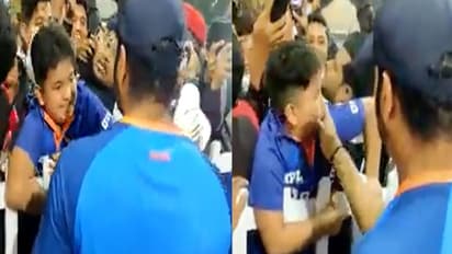 ರೋಹಿತ್ ಶರ್ಮಾ ನೋಡಿ ಆನಂದಭಾಷ್ಪ ಸುರಿಸಿದ ಪುಟ್ಟ ಅಭಿಮಾನಿ, ಸಂತೈಸಿದ ಹಿಟ್‌ಮ್ಯಾನ್‌..! ವಿಡಿಯೋ ವೈರಲ್