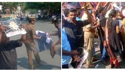 நீர் தேக்க தொட்டியில் மனித கழிவுகள் கலக்கப்பட்ட விவகாரம்; தமிழ்புலி கட்சி சார்பில் ஆர்பாட்டம்