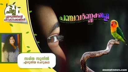 Malayalam Short Story ; പഞ്ചവര്ണ്ണക്കിളി, സരിത സുനില് എഴുതിയ ചെറുകഥ