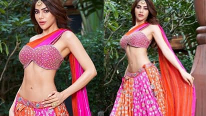 అది నడుమా నయాగరానా...? ఒళ్లు విల్లులా వంచి..చలిలోను వయ్యారాలతో వేడి పుట్టిస్తున్న నిక్కీ తంబోలి