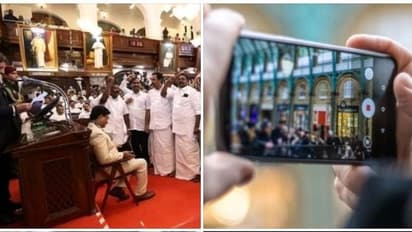 சட்டப்பேரவை நிகழ்வுகள்..! செல்போனில் படம் பிடித்த ஆளுநரின் விருந்தினர்- உரிமை மீறல் பிரச்சனை கொண்டு வந்த திமுக