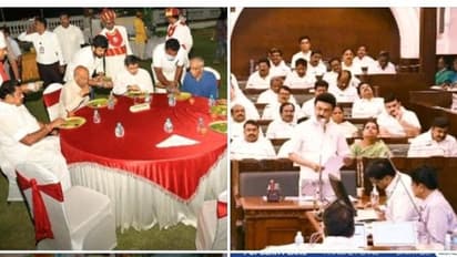 ஆளுநர் விருந்தில் கலந்து கொண்ட ஓபிஎஸ்-இபிஎஸ்..! சட்டப்பேரவையில் ஸ்டாலின் பதிலுரையை புறக்கணிப்பு.?