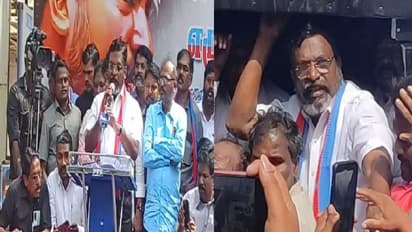 ஆளுநருக்கு வலுக்கும் எதிர்ப்பு… ஆளுநர் மாளிகை முற்றுகை போராட்டத்தில் ஈடுபட்ட திருமா உள்ளிட்ட விசிகவினர் கைது!!