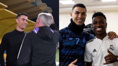 റയൽ ക്യാമ്പില് ക്രിസ്റ്റ്യാനോ; ആശ്ലേഷിച്ച് ആഞ്ചലോട്ടിയും കാർലോസും, ഫോട്ടോയെടുക്കാന് യുവതാരങ്ങളുടെ മത്സരം