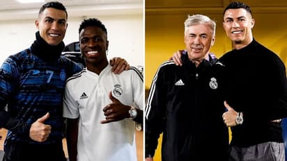 'Nice to Siuuu': Ronaldo meets Real Madrid stars ahead of El Clasico; sends strong message to Ancelotti & Co.