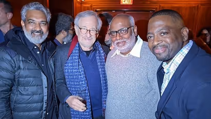 Steven Spielberg 'Liked' Naatu Naatu; filmmaker poses with SS Rajamouli, MM Keeravani