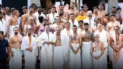 ശ്രീ പത്മനാഭസ്വാമി ക്ഷേത്രം സന്ദര്ശിച്ച് ഇന്ത്യന് താരങ്ങള്; ദര്ശനത്തിനായി എത്തുന്ന വീഡിയോ കാണാം