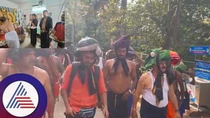 ಇರುಮುಡಿ ಹೊತ್ತು ಅಯ್ಯಪ್ಪಸ್ವಾಮಿ ದರ್ಶನ ಪಡೆದ ಗೃಹ ಸಚಿವ: ಭಕ್ತರೊಂದಿಗೆ ಅರಗ ಜ್ಞಾನೇಂದ್ರ ಹೆಜ್ಜೆ