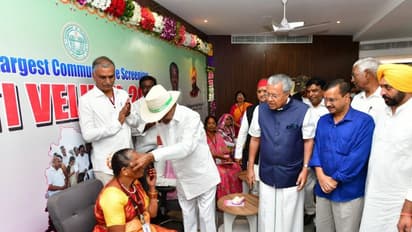 ఖమ్మంలో రెండో విడత కంటి వెలుగు కార్యక్రమం.. స్వయంగా కళ్లజోళ్లు తొడిగిన నలుగురు సీఎంలు (ఫోటోలు)