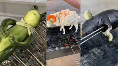 തവളയെ പോലെ വെള്ളരിക്ക, എലിയെ പോലെ വഴുതനങ്ങ; വൈറലായി വീഡിയോ