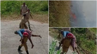 വിഴിഞ്ഞത്ത് ആളിക്കത്തുന്ന തീ, ഒന്നുമറിയാതെ തൊട്ടടുത്ത് ഉറങ്ങിക്കിടന്ന് ഷറഫുദ്ദീൻ: പുതുജീവൻ നൽകി അഗ്നിശമന സേന