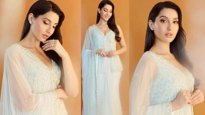 పంథా మార్చిన పవన్ హీరోయిన్ నోరా ఫతేహి... బోల్డ్ బ్యూటీని ఇంత పద్దతిగా చూడలేమంటున్న జనాలు!