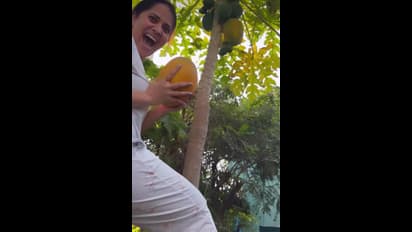 పొప్పడిపండు కోసం గోడెక్కిన అనసూయ.. స్టార్ యాంకర్ బ్యూటీ సీక్రెట్ ఇదేనా? ఎన్నిపాట్లో..