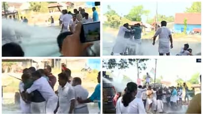 ഷാനവാസിനെതിരെ നടപടി ആവശ്യപ്പെട്ട് ആലപ്പുഴ നഗരസഭയിലേക്ക് നടന്ന യൂത്ത് കോൺഗ്രസ് മാർച്ചിൽ സംഘർഷം