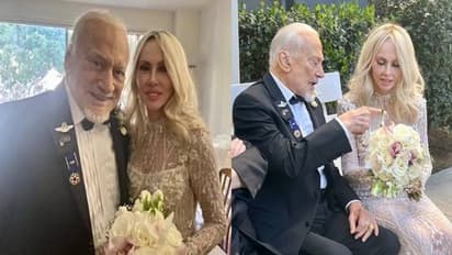 ചന്ദ്രോപരിതലത്തിൽ രണ്ടാമതായി കാലുകുത്തിയ മനുഷ്യൻ, ആൽഡ്രിന് 93 -ാം ജന്മദിനത്തിൽ വിവാഹം