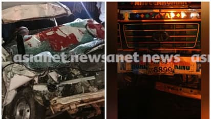 അമ്പലപ്പുഴ കാക്കാഴം മേൽപാലത്തിൽ കാറും ലോറിയും കൂട്ടിയിടിച്ച് 5 മരണം; മരിച്ചത് തിരുവനന്തപുരം, കൊല്ലം സ്വദേശികൾ